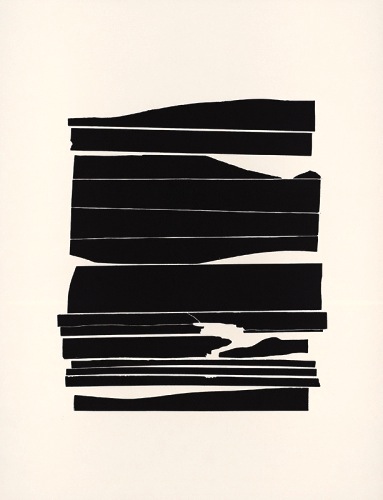 Jennifer König, Landscape II, 2015, Linolschnitt, 65 x 50 cm

